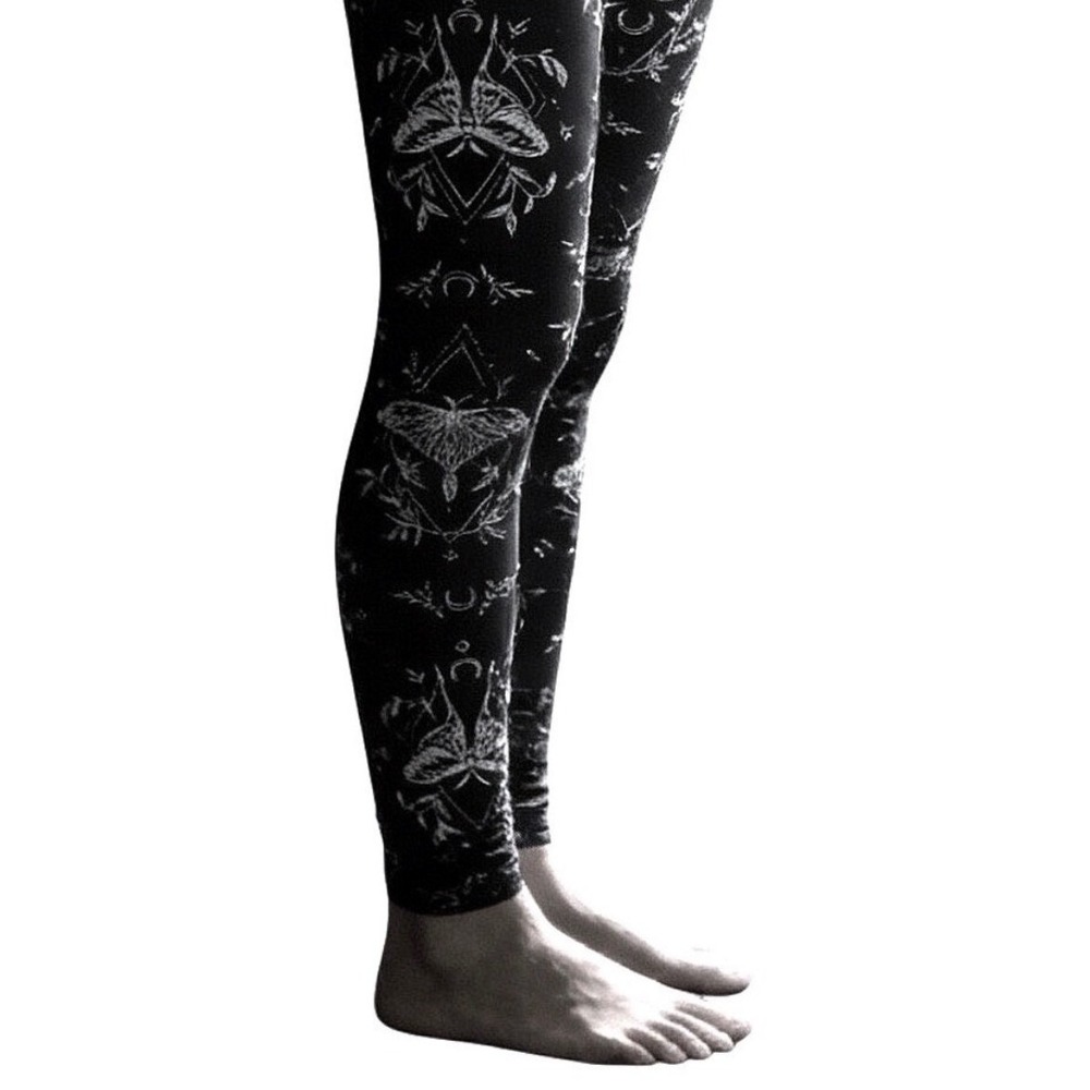 TORRID Nightfall Mystic Moths Pattern Goth Gothic Leggings NWT Size 3X - Picture 8 of 13